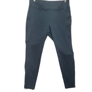 Worthington Womens Sz 20W Leggings Blue Geometric Stretch High Rise Modern Fit